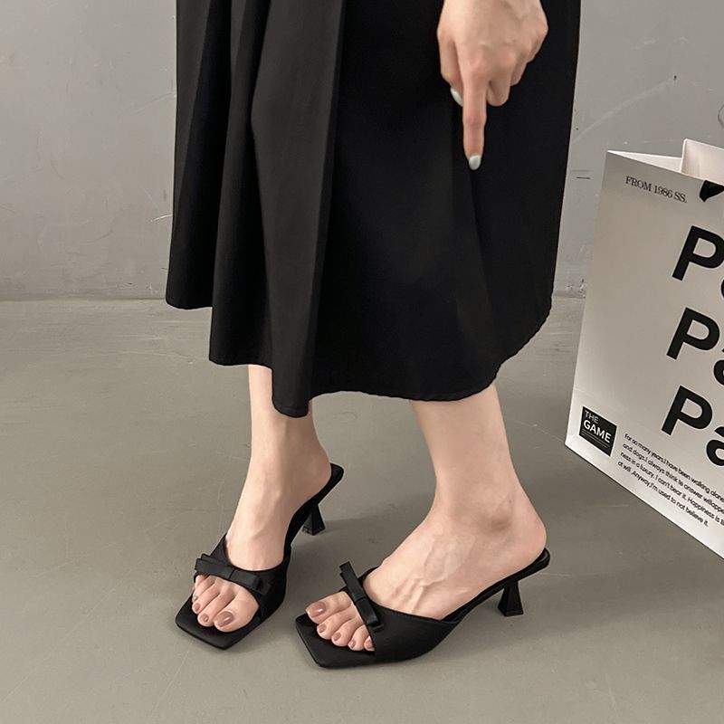 With Skirt Sandals And Slippers Bow Slippers