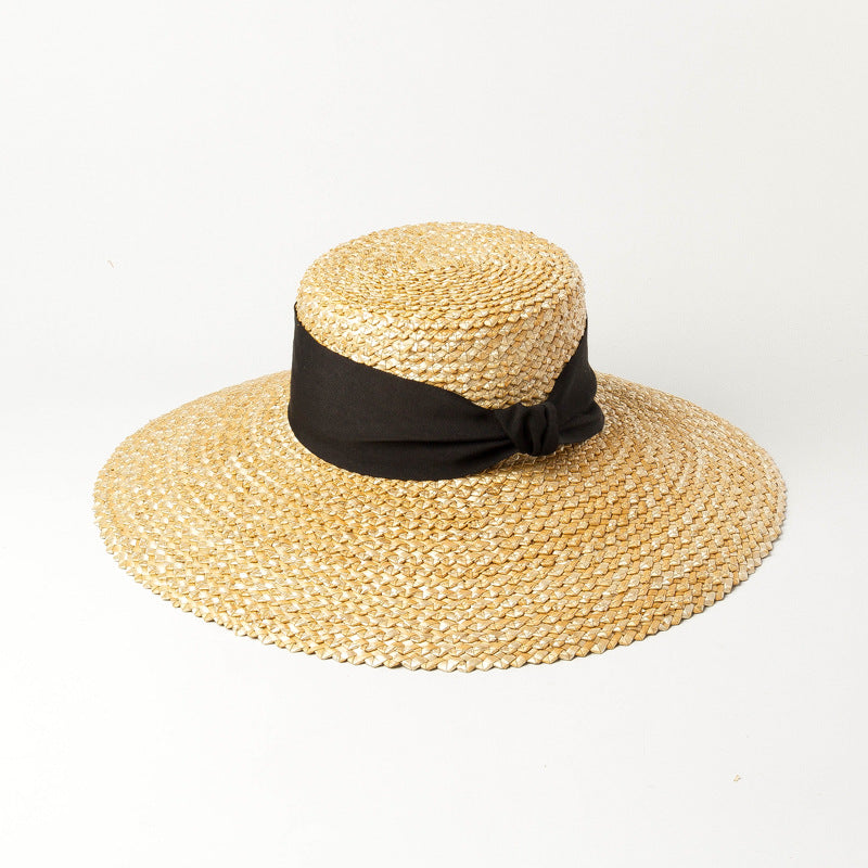 Wavy Pattern Braided Straw Beanie