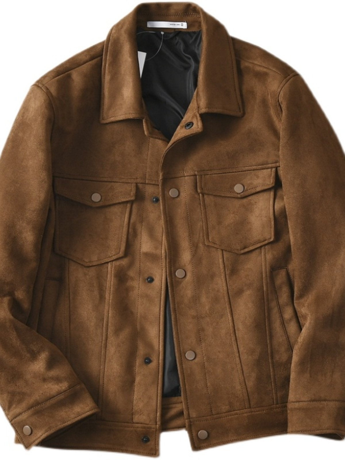 Retro Suede-Like Fabric American-Style Lapel Casual Work Jacket
