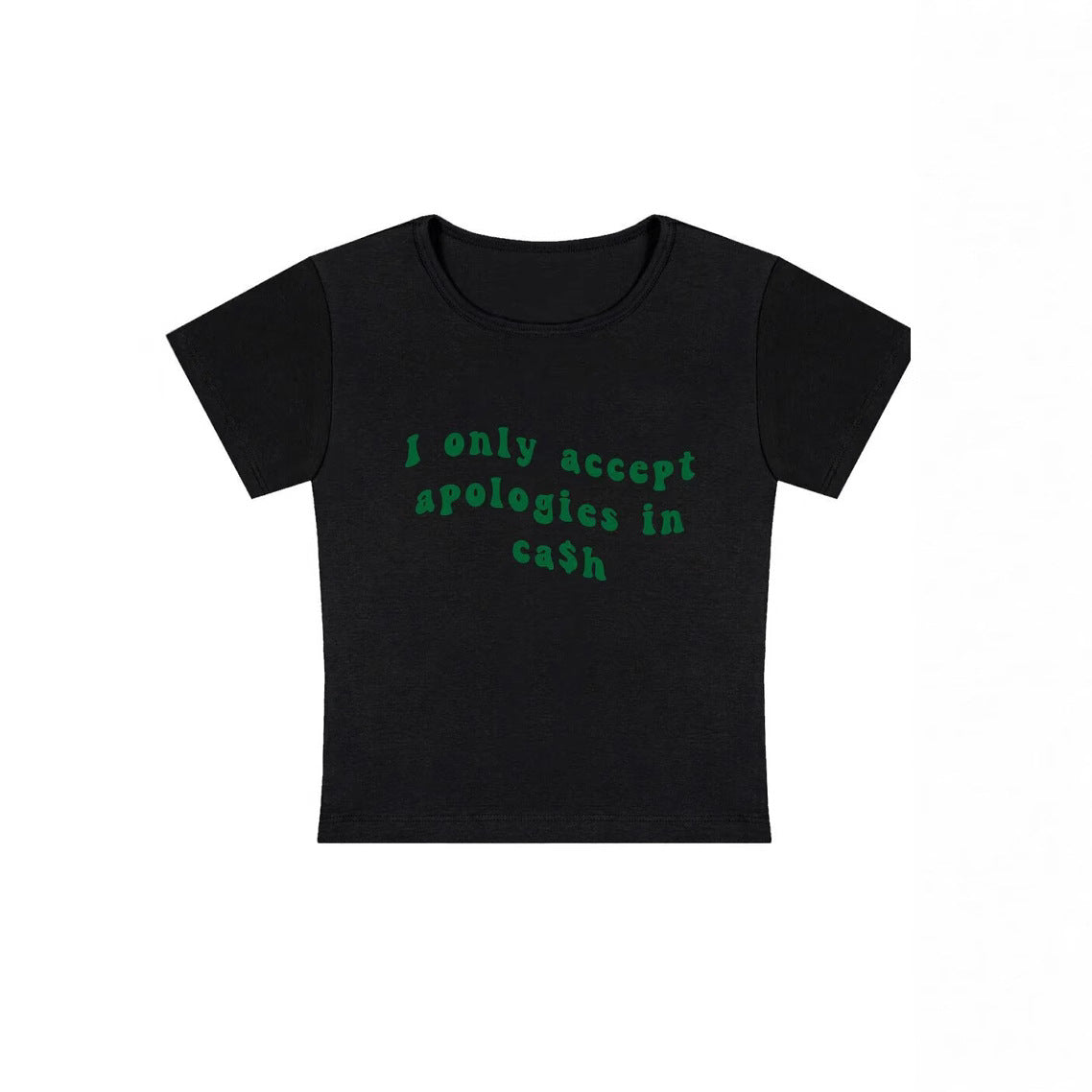 Alphabet Streetwear Kort Slim-fit Dame T-shirt Til Udenrigshandel Europæisk Og Amerikansk Stil