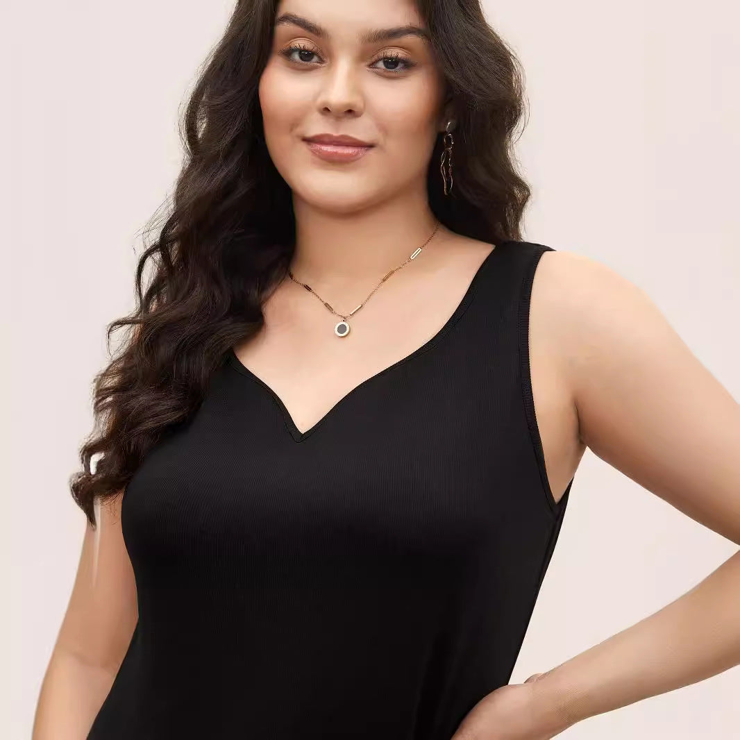 Commuting Minimalist Style V-neck Summer Casual T-shirt