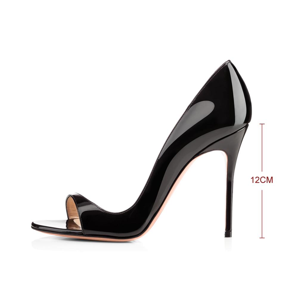 Pure Color Gradient Patent Leather Fashion Stiletto   Shoes