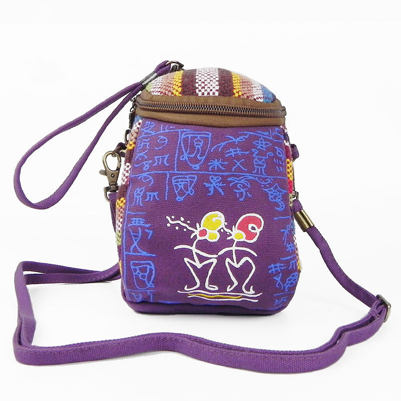 Yunnan Ethnic Single Shoulder Cross Body Handbag Multi-purpose