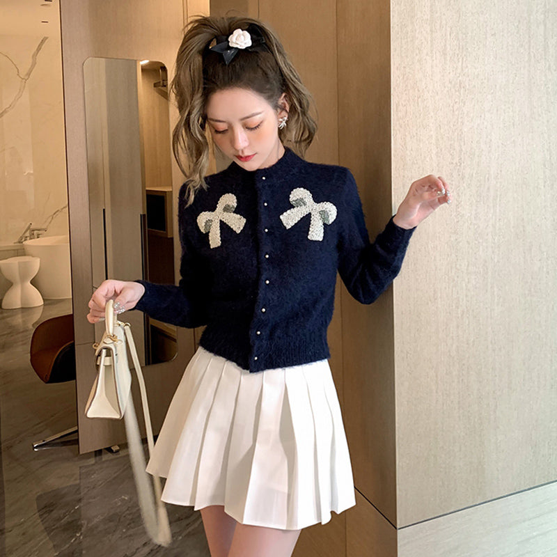 Japanese High End Soft Milk Design Outside Wear Lazy Style Sweater Coat