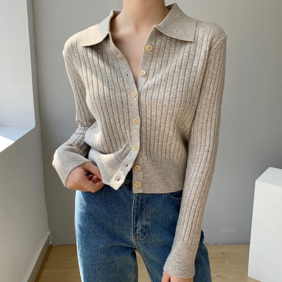 Long Sleeve New Cardigan Stitching Women