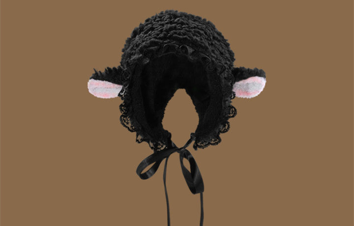 Cute And Sweet Sheep Baa Baa Ear Hat Plush To Keep Warm