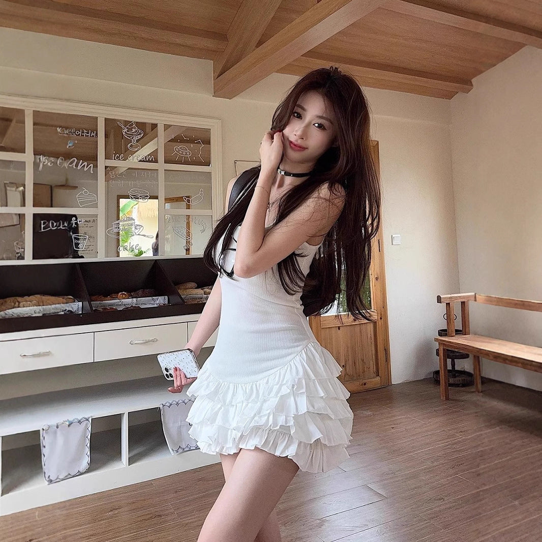 Sexy And Cute White Lace Slip Dress