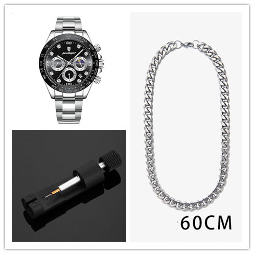 Men's Multi-functional Fashion Waterproof Quartz Watch