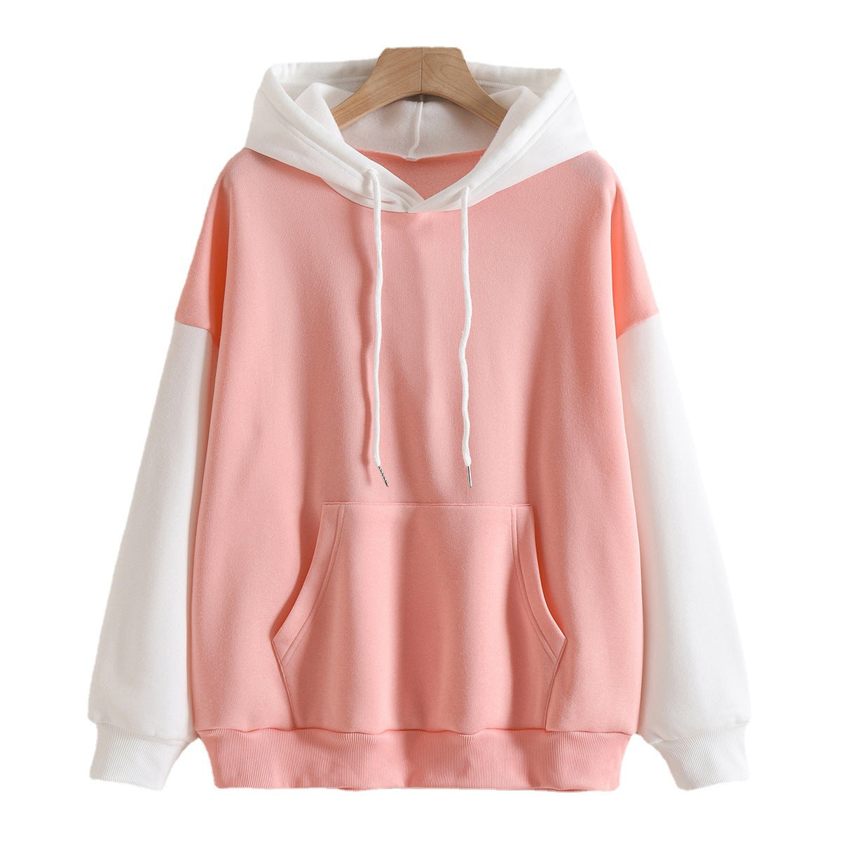 Women's Hooded Spring And Autumn All-match Coat Casual Loose Patchwork Top Fashion