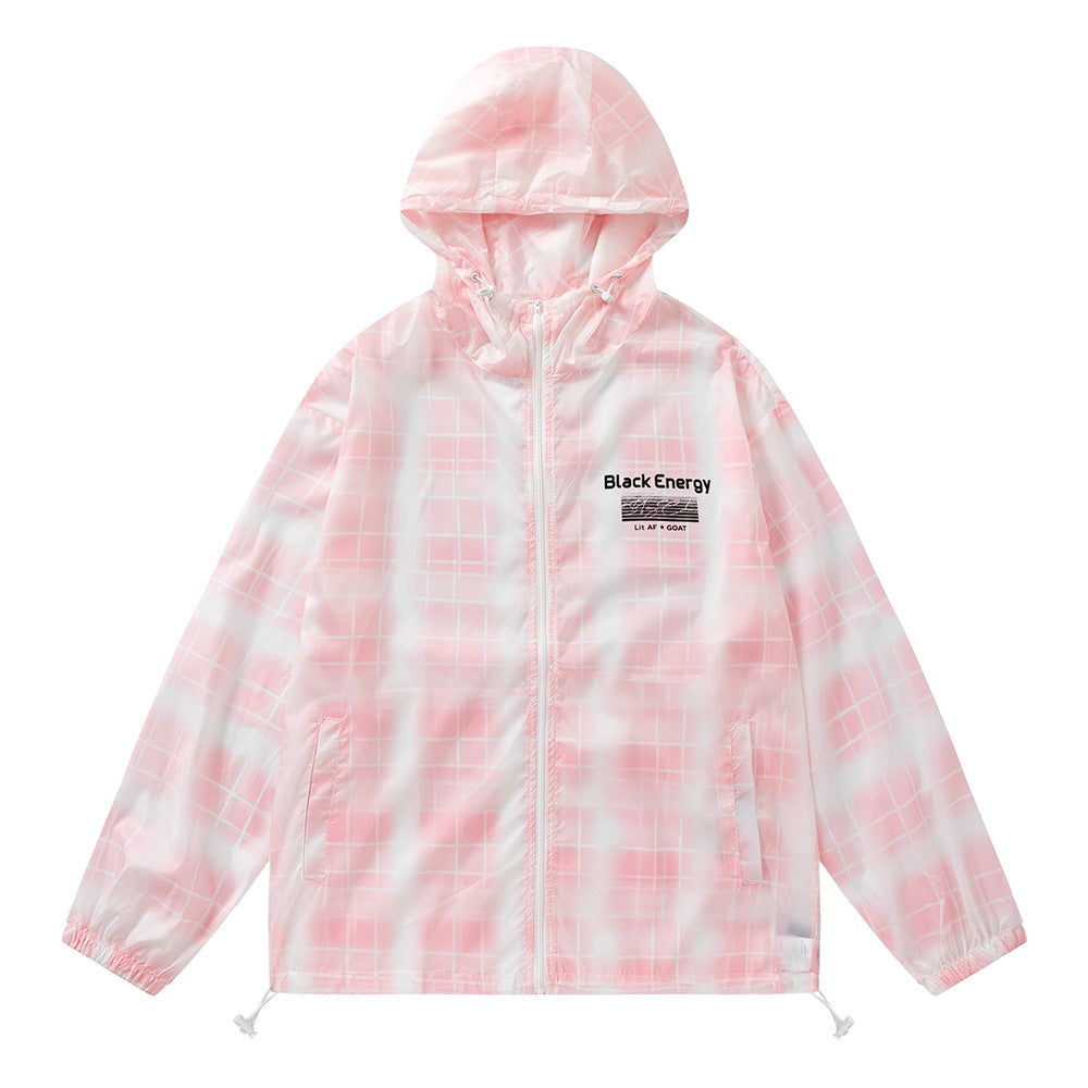Gradient Plaid Lightweight Sun Protection Clothing