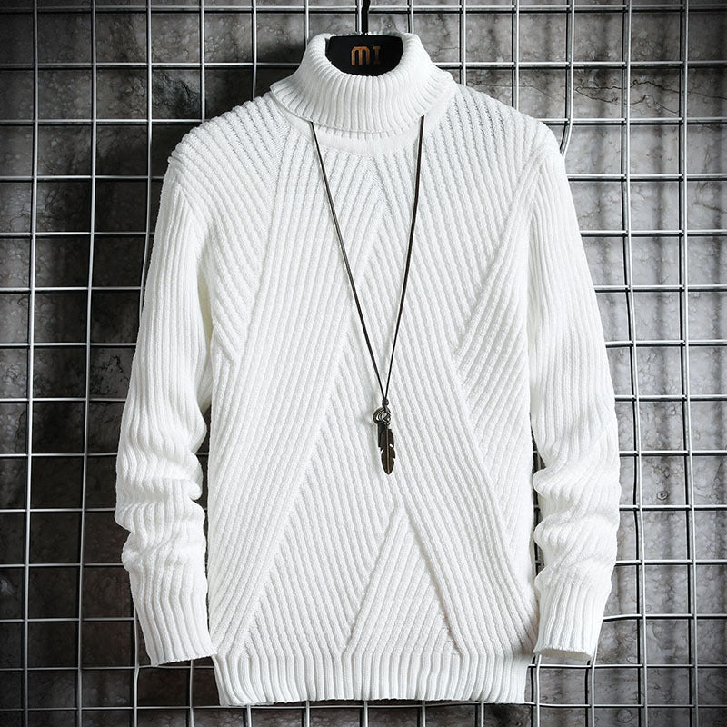Men's Twill Double-breasted Knit Sweater