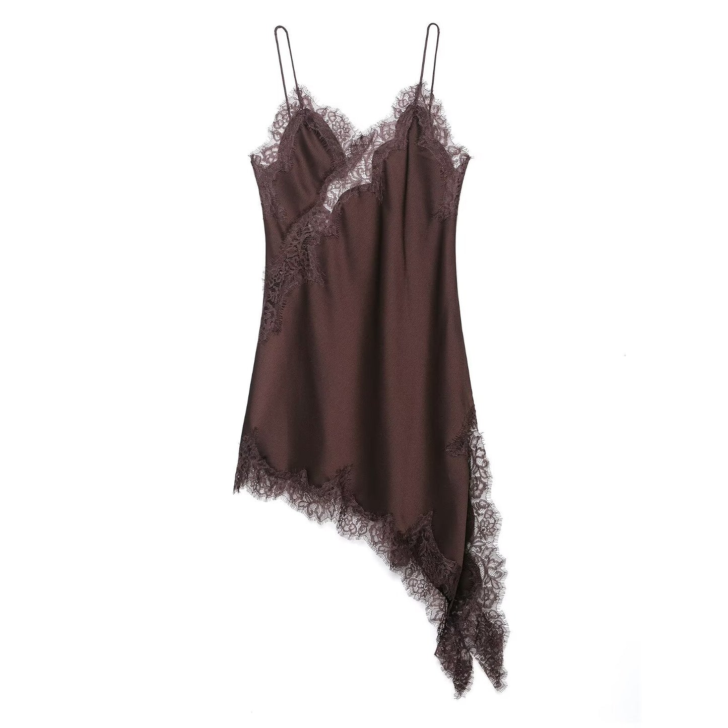 Asymmetric Lace Camisole Dress For Women