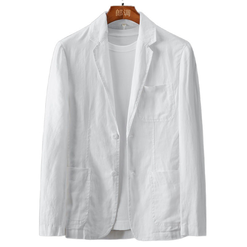 Solid Color Suit Linen Men's Spring And Summer
