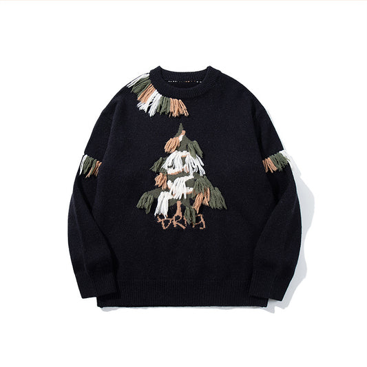 Autumn Couple Advanced Versatile Round Neck Long Sleeve Knitted Sweater