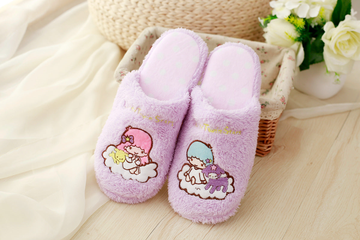 Cute Gemini Cotton Slippers Women's Thick-Soled Home Slippers
