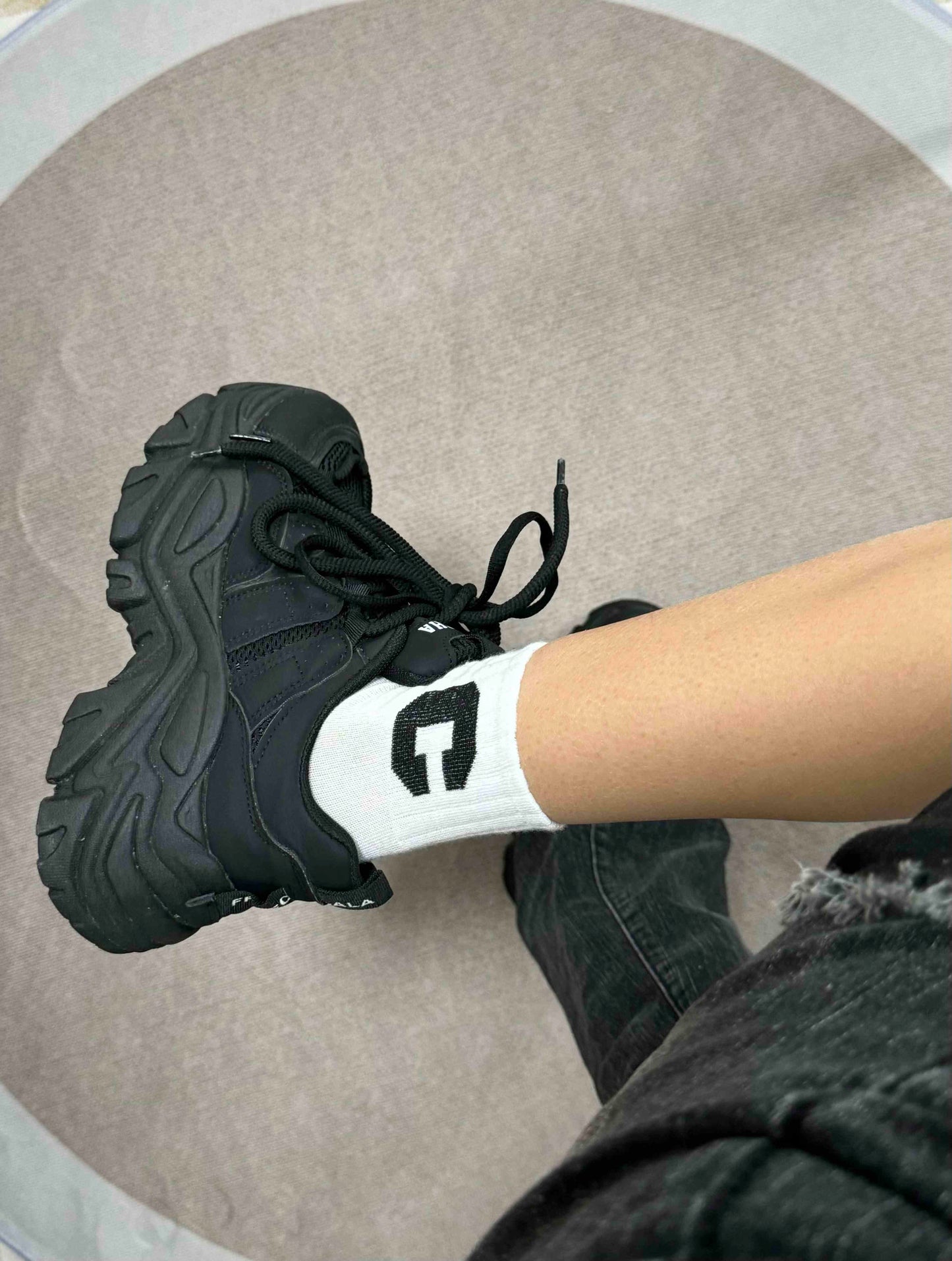 Raise The Bottom Dad Shoes Women's Breathable Net Cloth Casual Shoes  8cm