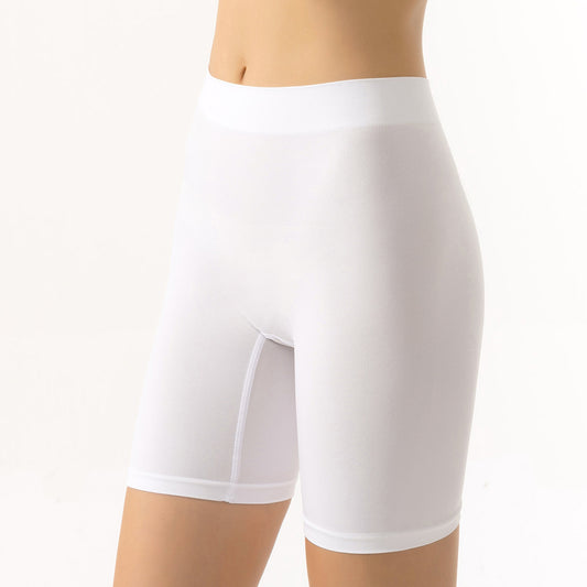 High Waist Belly Contraction Seamless Leggings Women's Plus Size Sports Safety Pants Anti-exposure
