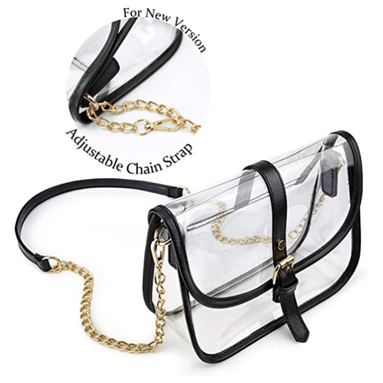 Transparent Ladies Chain One Shoulder Hand Wallet