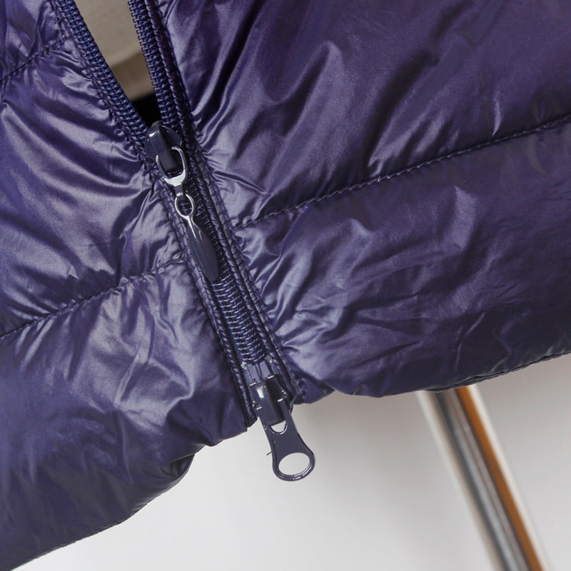 Lightweight Mid-length Plus Size Slim Fit Women's Down Jacket