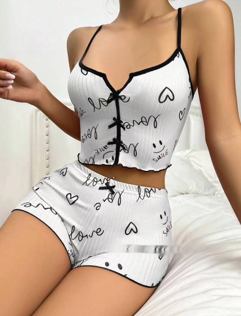Women's Suspender Shorts Sexy Bow Suit Comfortable
