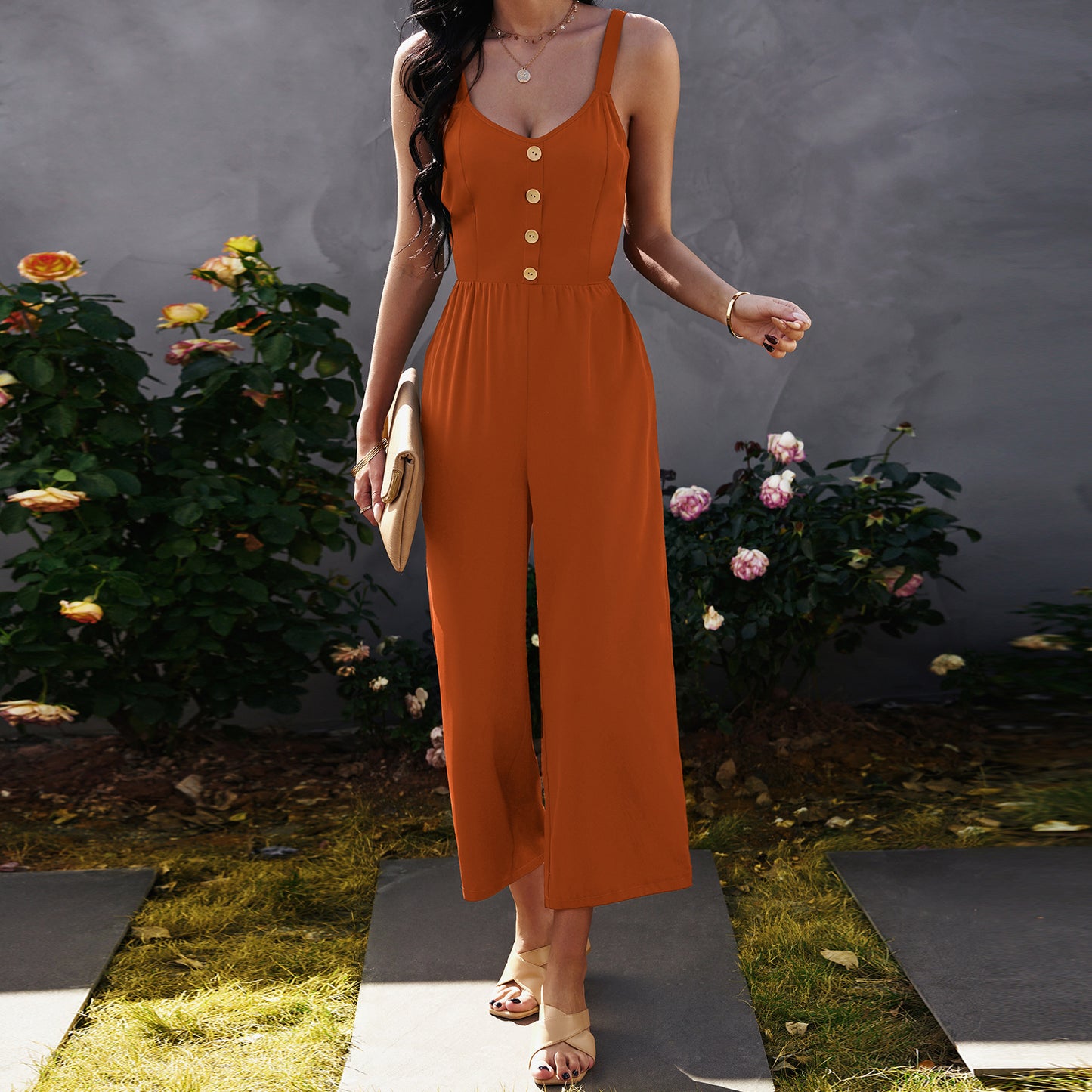 Women's Strapless Back Ninth Jumpsuit Women