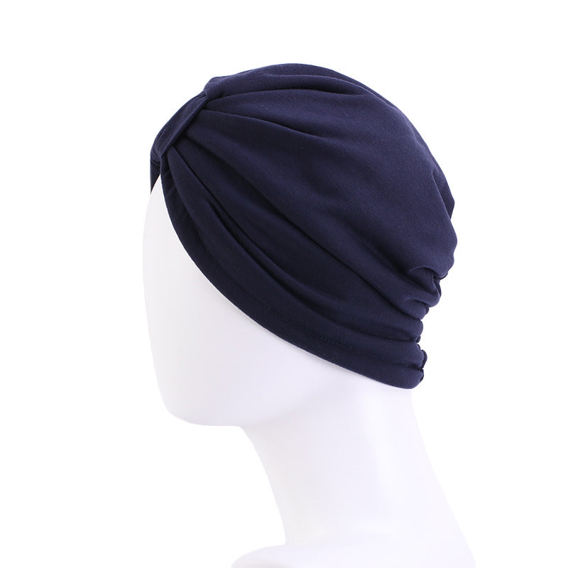 Double-layer Satin Cotton Headscarf Cap Ethnic Turban-style Headwear