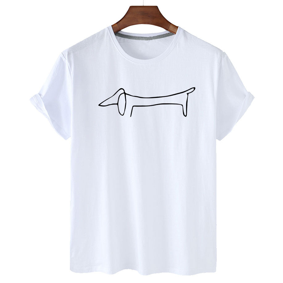 Women's Dachshund Print Short Sleeve T-Shirt