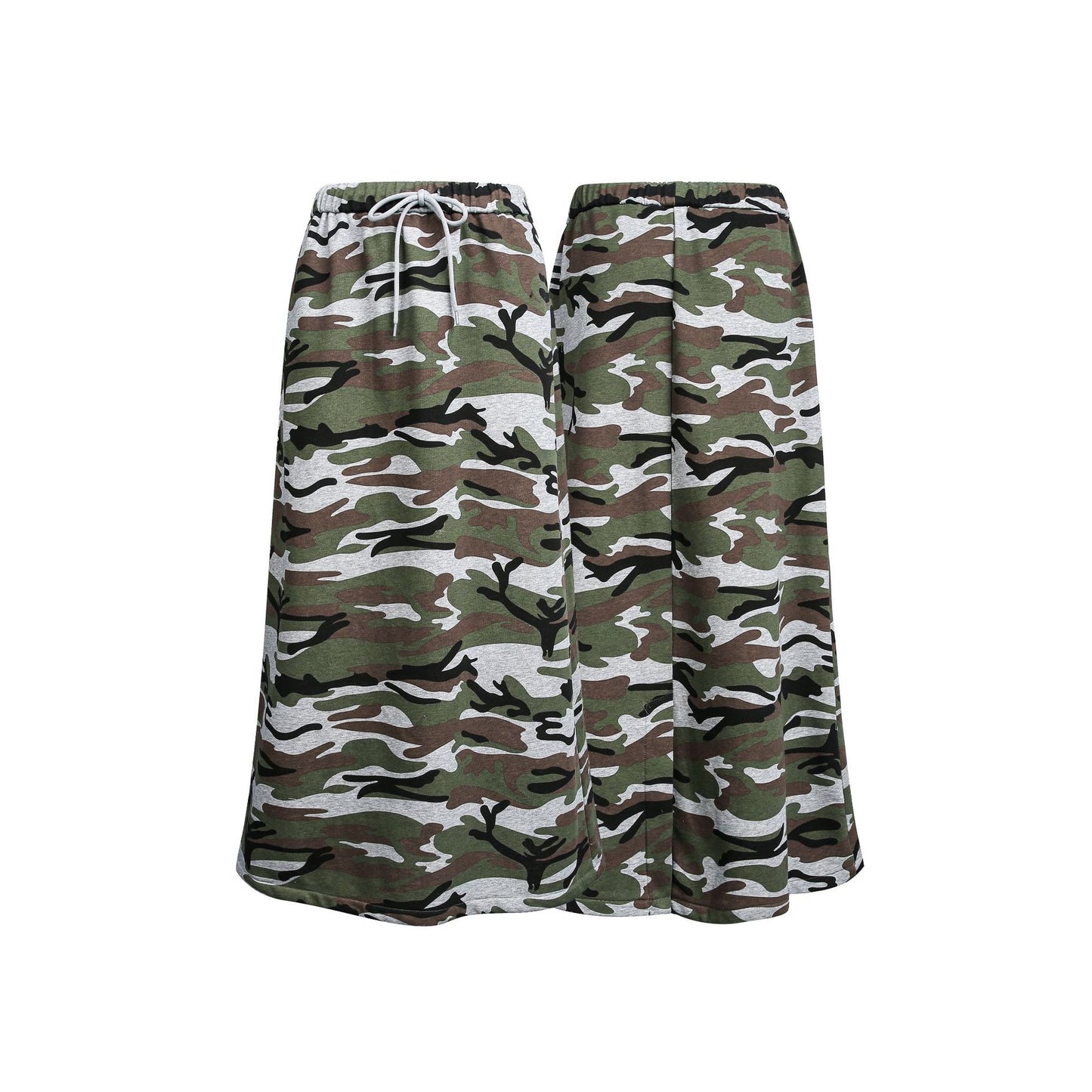 American-style Retro Camo Designer Casual A-line Skirt For Women