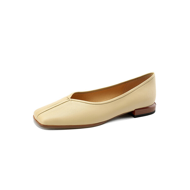 Simple Fashion Shallow Mouth Low Heel Lady Shoes