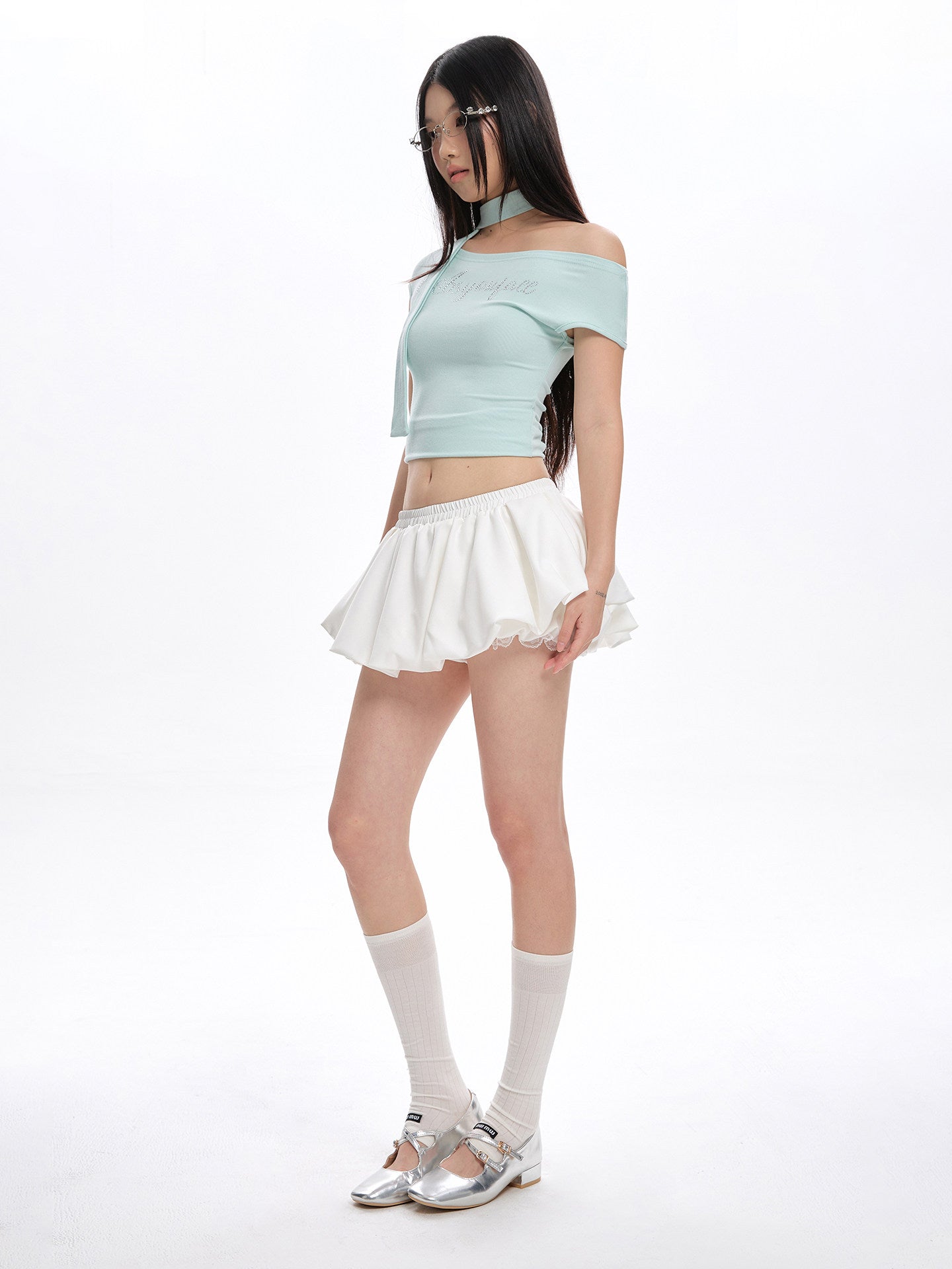 High-waisted Slimming A-line Skirt Mid-length Skirt