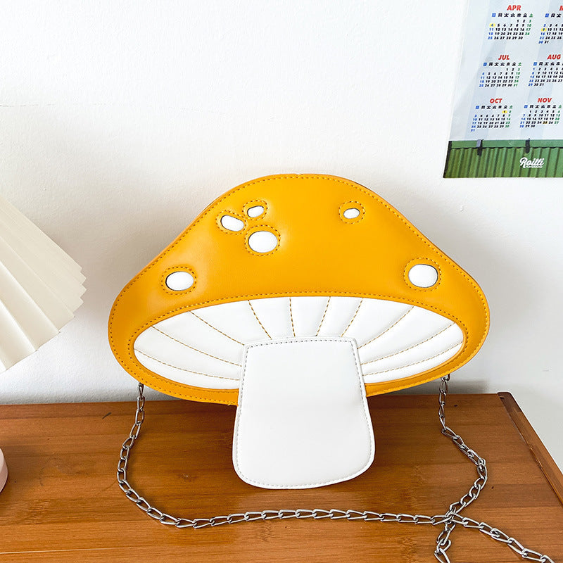Personalized Collision Color Simulation Mushroom Crossbody Bag