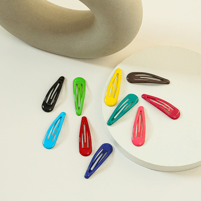 Drop-shaped Clip Paint Epoxy Female BB Clip Headdress Hairpin