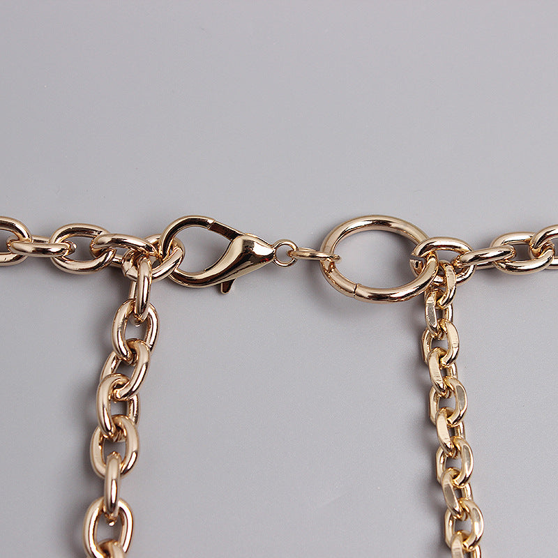 Pearl Tassel Decoration With Dress Waist Metal Chain