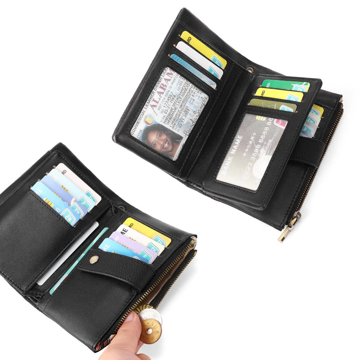 Women's Wallet Zipper Bag Clutch Anti-theft Card Swiping Bag Coin Purse