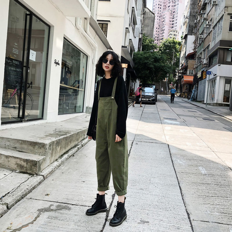 Girl Student Bib Korean Style Loose And Thin