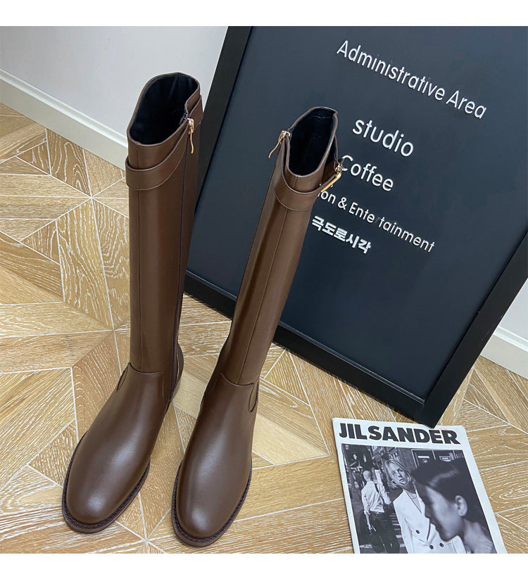 Flat Bottom Long Tube Straight Tube Fashion But Knee-length