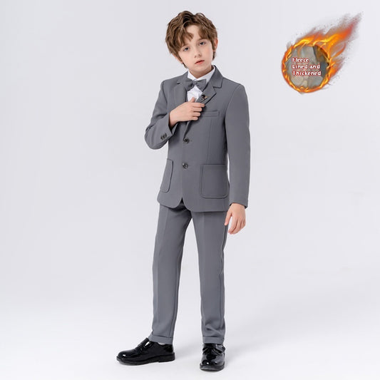 Boy's Suit Dress British Solid Color