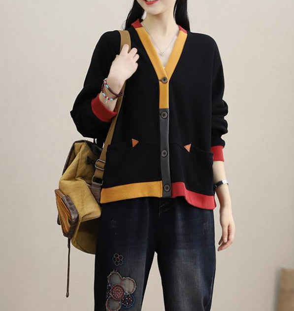 Autumn And Winter Loose Outside Wear Lazy Style Korean Version Design Sense Of Niche Cardigan