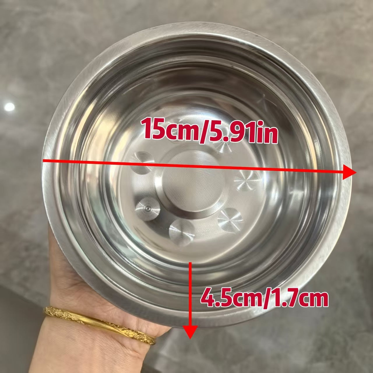 Nourriture pour chat alimentation pour animaux Assiette pour animaux en acier inoxydable Bassin à riz épaissi
