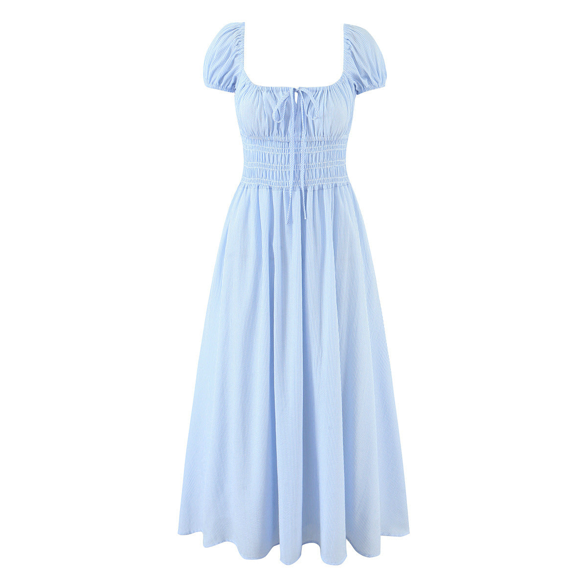 Chest Lace Up Striped Design Dress