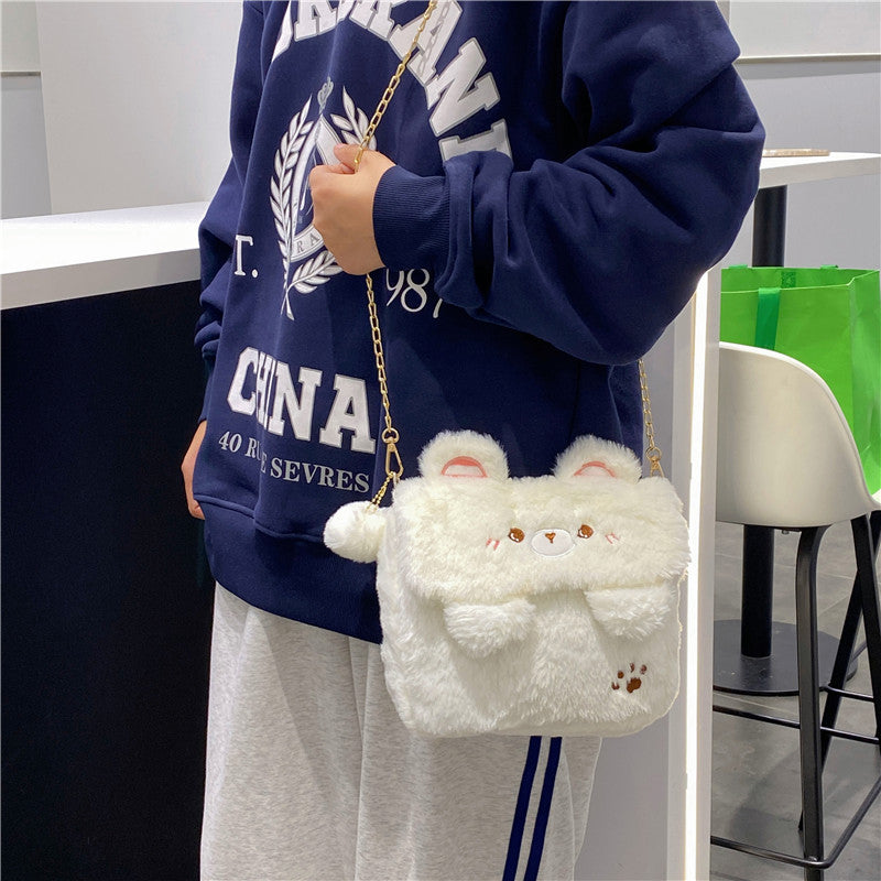 Cartoon Girl Heart Hair Mobile Phone Messenger Bag