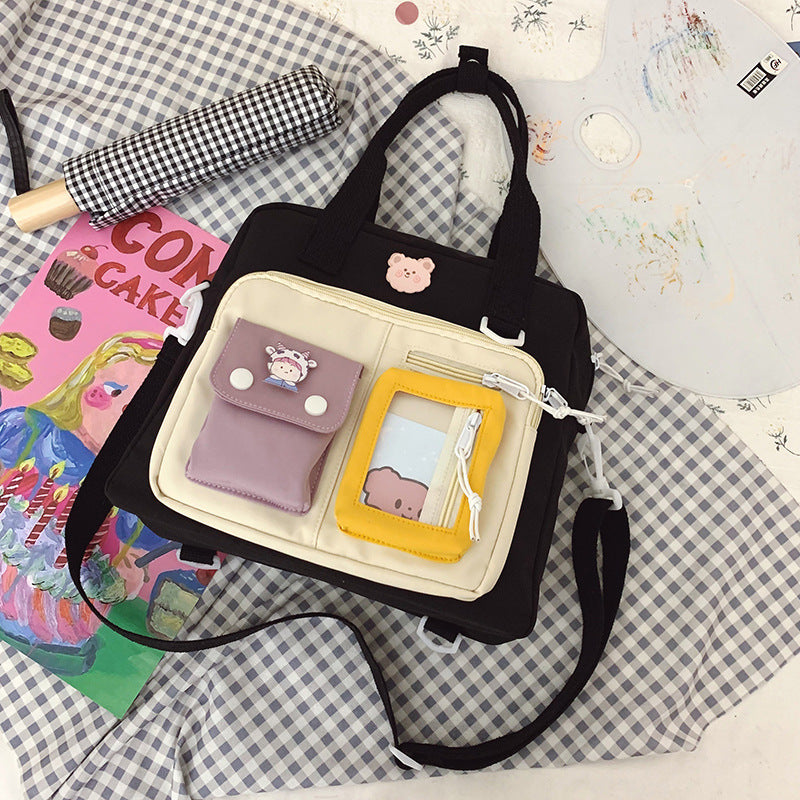 New Women's Large Capacity Cute Literary Handbag