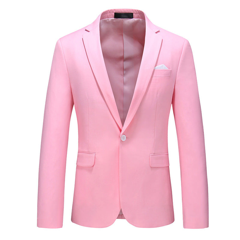 Habitjakke til mænd, koreansk stil, slim fit, business