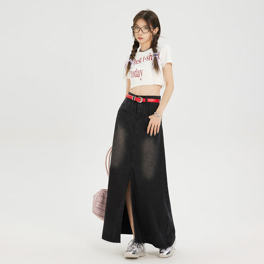 Fashionable High Waist Denim Skirt For Women