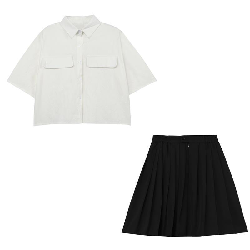 JK Uniform Short-sleeved Shirt Pleated Skirt Skirt