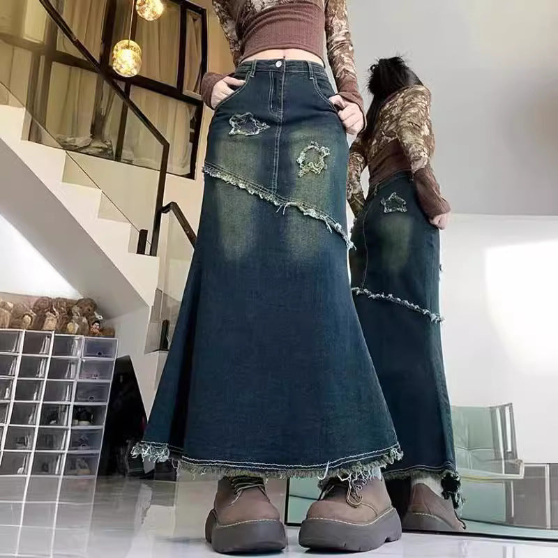Women's Summer New Plus Size Cover Slim Mid-length A- Line Skirt