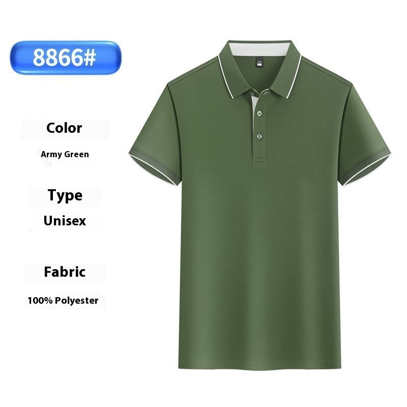Summer Ice Silk Overalls Polo Shirt