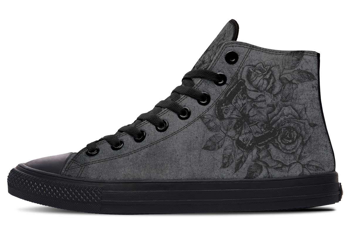 Men's And Women's Fashion Color Printing High-top Canvas Shoes