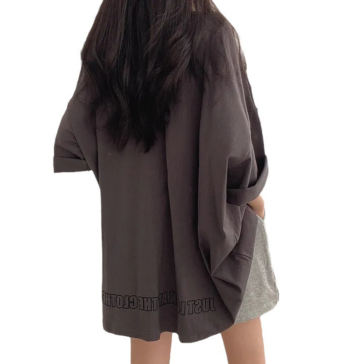 Mid-length Cotton Short-sleeved T-shirt For Women Summer