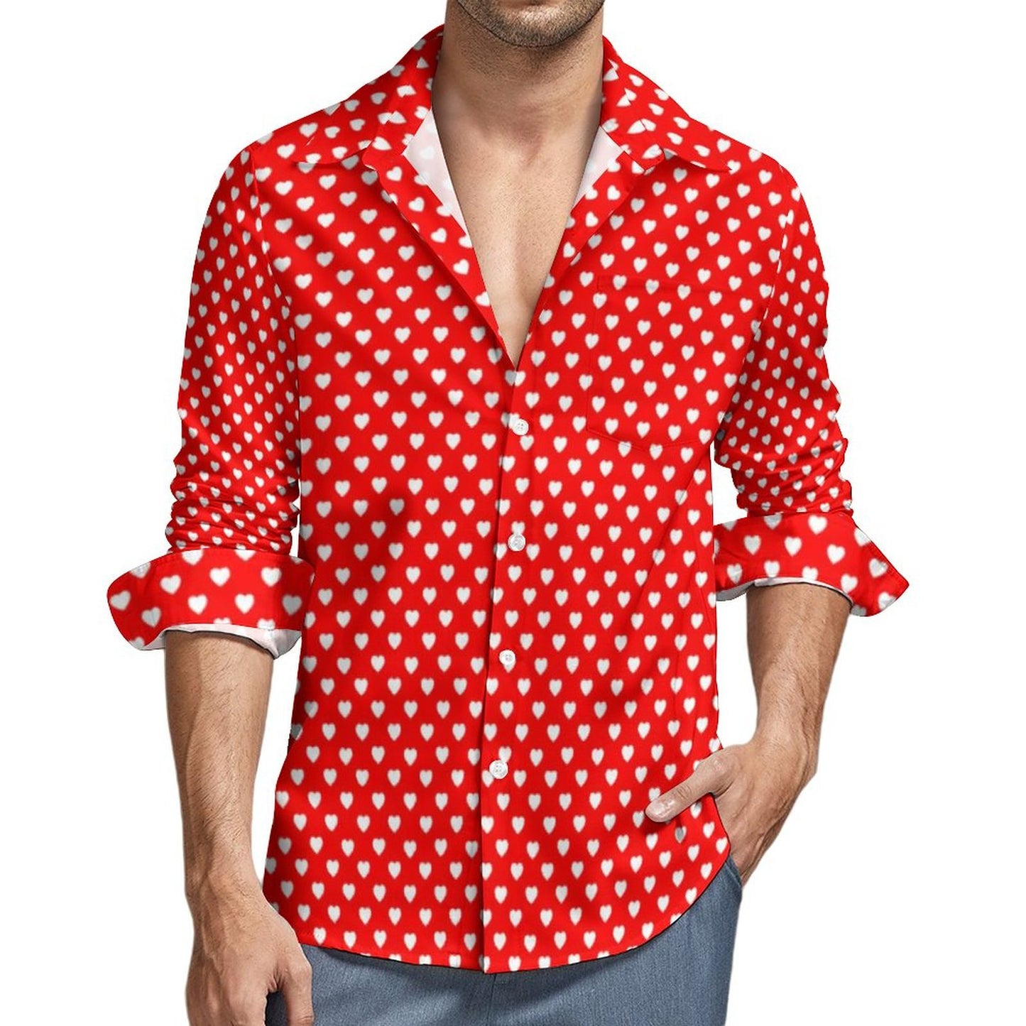 Men's Long Sleeve Digital Printing Shirt